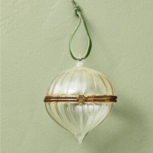 Hinged Glass Christmas Tree Ornament - Hearth & Hand™ with Magnolia Ribbed